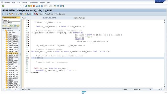 Import CSV File - in SAP ABAP [english] смотреть онлайн