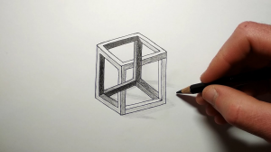 Как нарисовать Невозможную фигуру - Куб