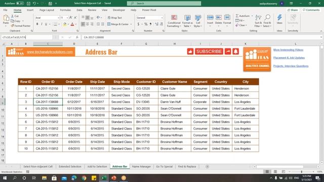 SELECT NON-ADJACENT CELLS - ENGLISH | ADVANCED EXCEL TIPS AND TRICKS смотреть онлайн