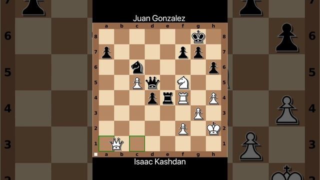 Isaac Kashdan Vs Juan Gonzalez brilliant endgame #chess #chessgame смотреть онлайн