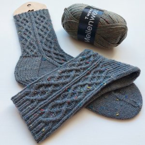 Вяжем шикарные мужские носки с араном/вяжем спицами