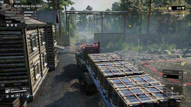 SnowRunner Fuel restock contest - White Western-Star смотреть онлайн
