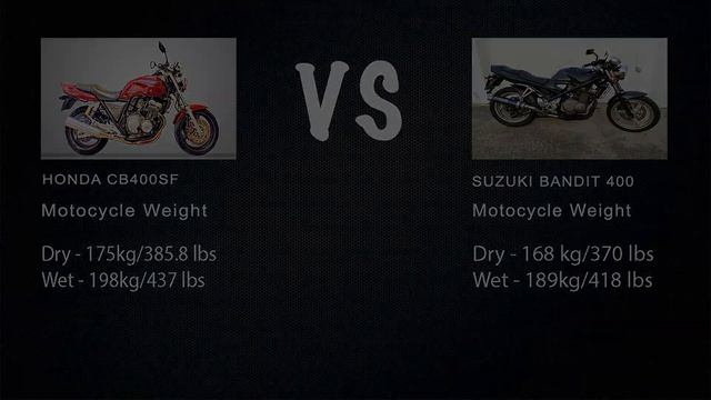 Honda CB400SF VS Suzuki Bandit 400 (specifications) смотреть онлайн