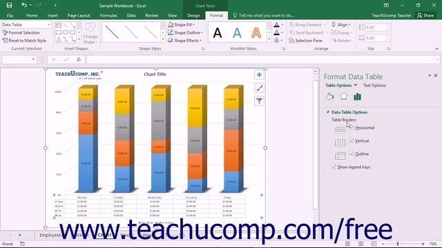 Excel 2016 Tutorial Formatting a Data Table Microsoft Training Lesson смотреть онлайн
