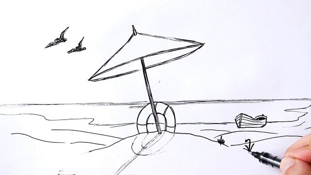 Как нарисовать Летний пейзаж легко смотреть онлайн