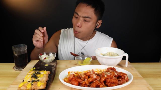 Mukbang)SUB/with Adam/Baked Tenderloin with Fried Rice/ASMR eating sounds смотреть онлайн