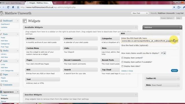 How to input an RSS Feed into a Wordpress Blog. смотреть онлайн