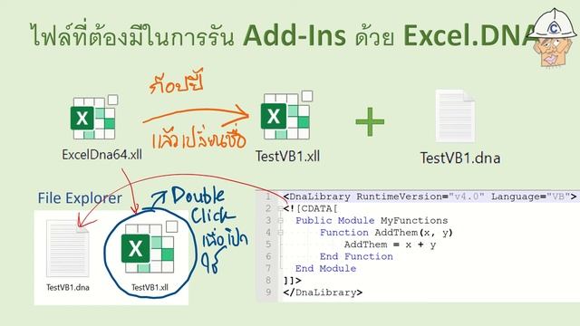 แนะนำวิธีการสร้างExcel AddIns ด้วย Excel.DNA ใช้ VB.Net ไม่ต้องติดตั้ง Visual Studio смотреть онлайн