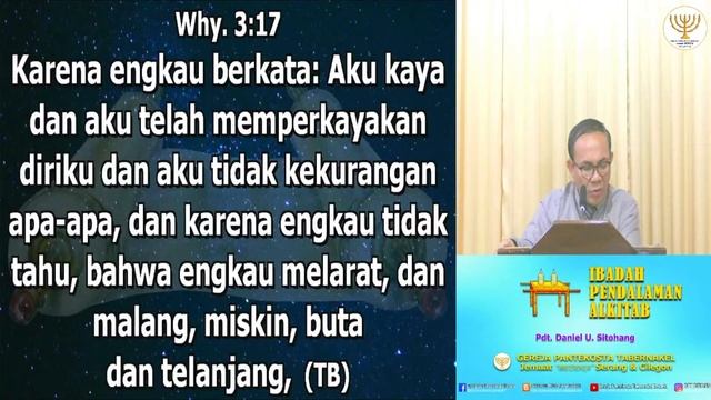 IBADAH PENDALAMAN ALKITAB, 25 MARET 2021 - Pdt. Daniel U. Sitohang смотреть онлайн