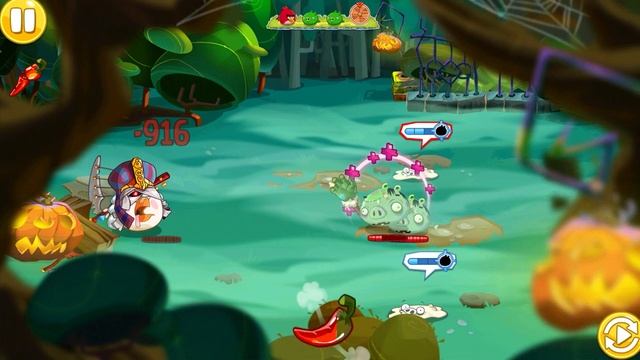 Жрица Мумия и Самурай-Провокатор на ХЭЛЛОУИН Angry Birds Epic #177 птички против свинок на крутилки смотреть онлайн