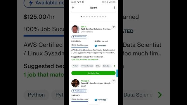 10 Python Freelancers on Upwork Making $60/h and More ... to Len смотреть онлайн