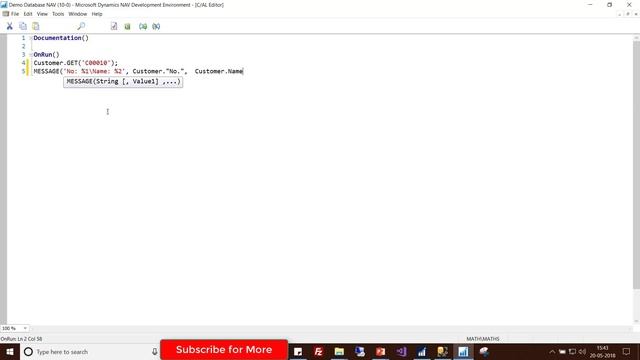 Retrieving a single record from the database in Dynamics NAV смотреть онлайн