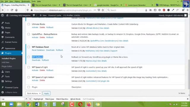 How To Rollback Wordpress Plugins To Previous Or Old Versions смотреть онлайн