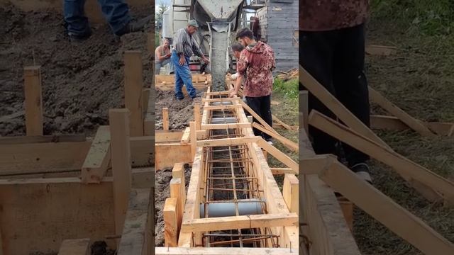 ленточный фундамент заливка смотреть онлайн