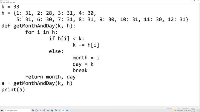 Find month and day of day in a year | Python coding by Elrik смотреть онлайн