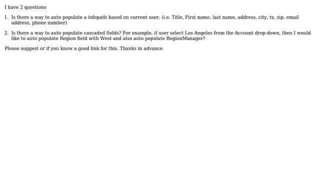 Sharepoint: Auto populated infopath form based on current user смотреть онлайн