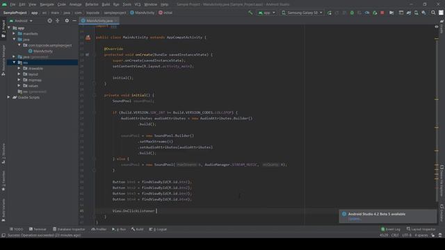 SoundPool - Playing Effect Sound in Android Studio смотреть онлайн
