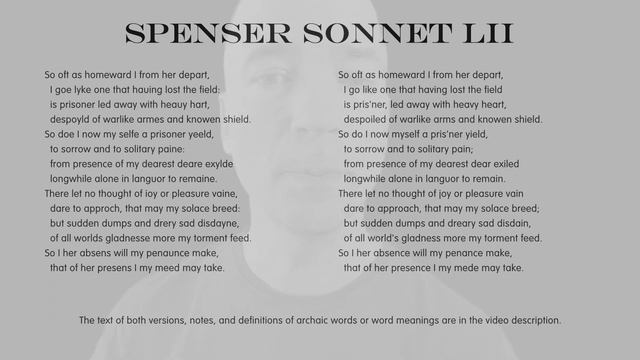 Poetry: Edmund Spenser Amoretti Sonnet 52 - Modernised English with Notes смотреть онлайн