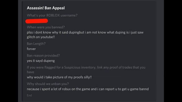 THE WORST ROBLOX ASSASSIN APPEALS смотреть онлайн