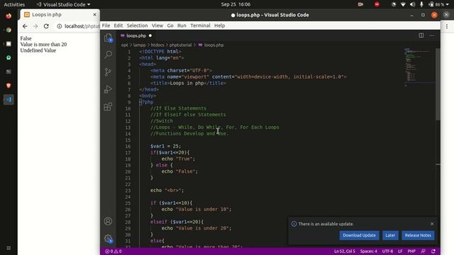 Part - 4 Learn PHP in Hindi | if elseif else, while, dowhile, for, foreach loops & Functions हिंदी смотреть онлайн