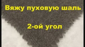 Вяжу пуховый платок (шаль) спицами с каймой. 2 часть. Весь мастер-класс по вязанию на сайте