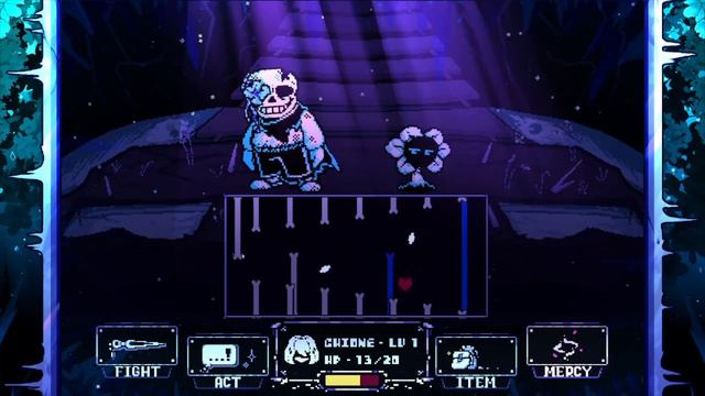 Undertale Icebound Sans and Flowey Battle смотреть онлайн