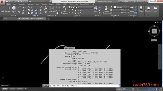 How to Measure Spline Length in AutoCAD 2018 смотреть онлайн