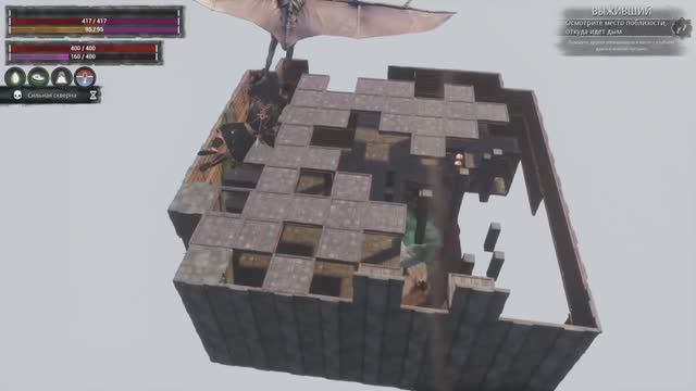 Conan Exiles, Официальный сервер 3147, Рейд летающей базы смотреть онлайн