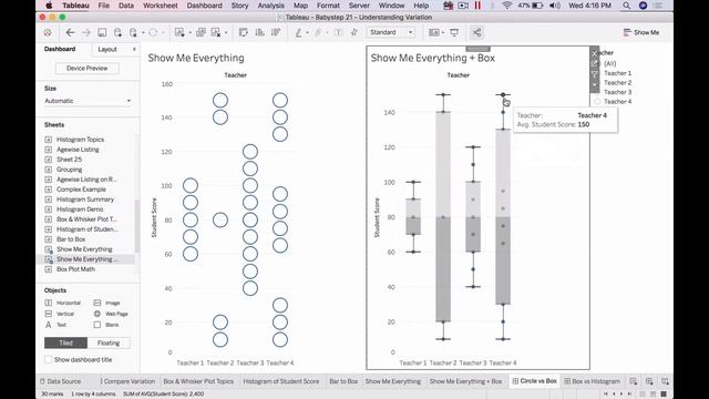Babystep 21.3 - Understanding Variation - Part 3 - Box Plots in Tableau - Box your Outliers смотреть онлайн