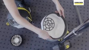 Как установить HEPA фильтр на пылесос Karcher T10 1