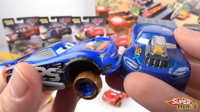 Disney Cars XRS Drag Racing 5 Voitures Dragster Flash McQueen Mattel смотреть онлайн