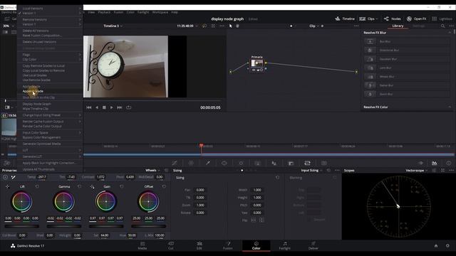 Display Node Graph | Color | Davinci Resolve ITA смотреть онлайн