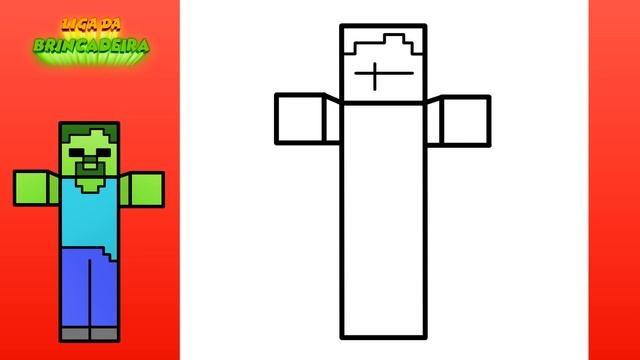 Como DESENHAR O ZUMBI MINECRAFT - Como DIBUJAR Un ZOMBIE De MINECRAFT - How To DRAW MINECRAFT ZOMBI