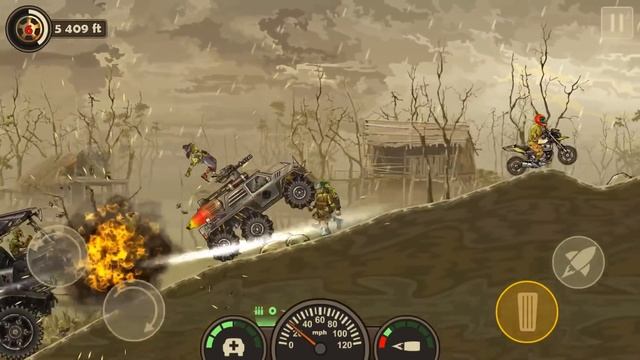 Earn to Die 3 ТАЧКА НА ГУСЕНИЦАХ (ТЯГА) VS ЗОМБИ - прохождение игры Ерн Ту Дай 3 на андроид #7 смотреть онлайн