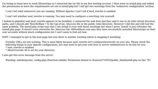 DevOps & SysAdmins: Installing Silverstripe on 000webhost.com (free web host) смотреть онлайн