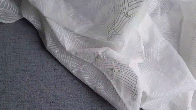 Тюль с резиновым рисунком "Листья" смотреть онлайн
