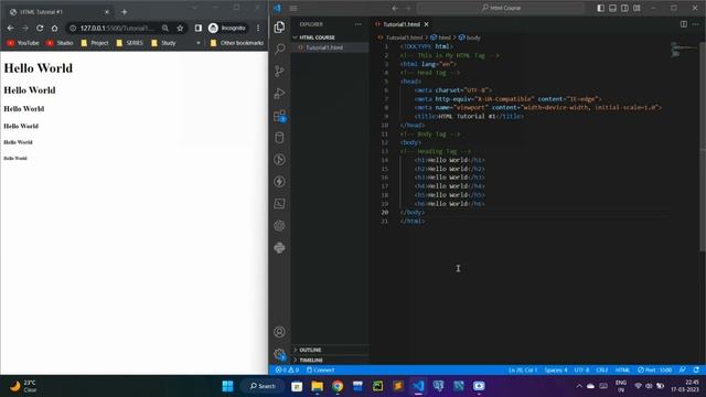 HTML Tags #1 | Heading, Paragraph, Break Line, Anchor Tags HTML | HTML Course #4 | Mohit Prajapat смотреть онлайн