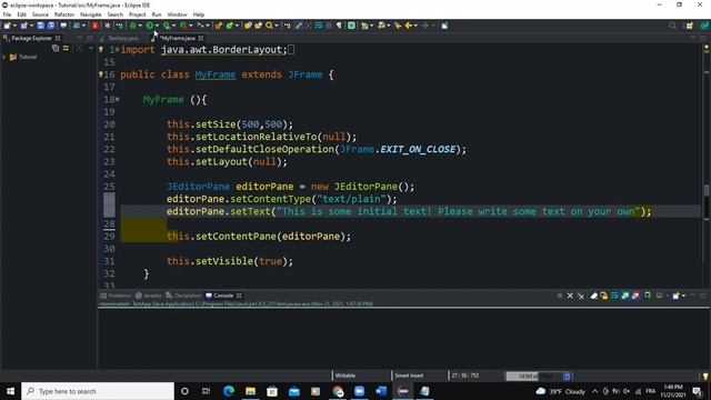 Java GUI Tutorial #64 - Create an EditorPane Using JEditorPane Class In Java GUI Swing смотреть онлайн