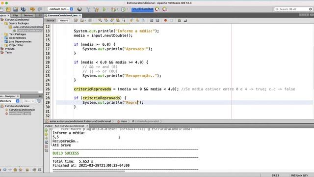 Estrutura Condicional Composta (if-else), Tipo Boolean смотреть онлайн