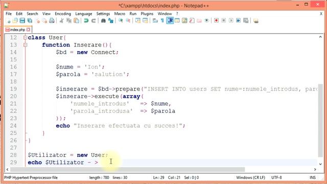 Anti SQL Injection utilizând PDO - PHP смотреть онлайн