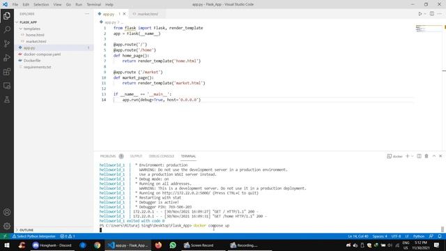 Running Flask App using Docker смотреть онлайн