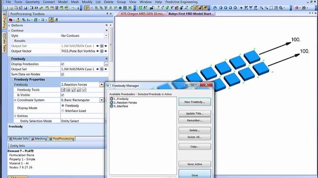 Femap and NX Nastran Free Body Diagram FBD Five Minute Tutorial смотреть онлайн