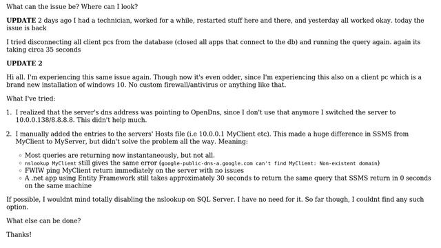 sql server slow only on LAN смотреть онлайн