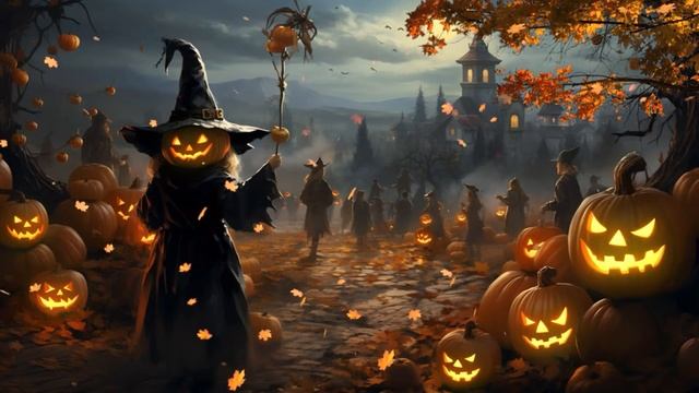 Autumn Halloween Costume Village ? Scary Halloween Sounds? Halloween Background Music
