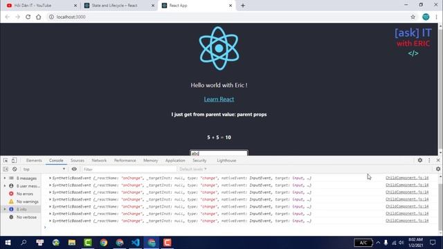 Bài 5 - Sử dụng State và binding data với React | React in one смотреть онлайн