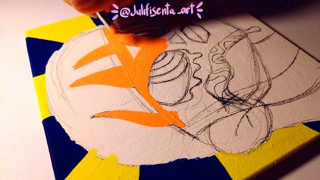 Рисую гуашью на дереве / Speedpaint gouashe смотреть онлайн