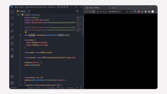 Add 3D model to your website just like that | Three.js Tutorial смотреть онлайн