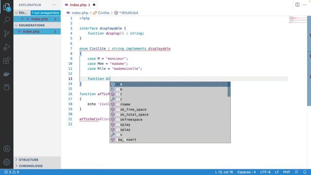 POO en PHP: Les énumérations смотреть онлайн