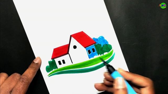 How To Draw Landscape With Brush Pen смотреть онлайн
