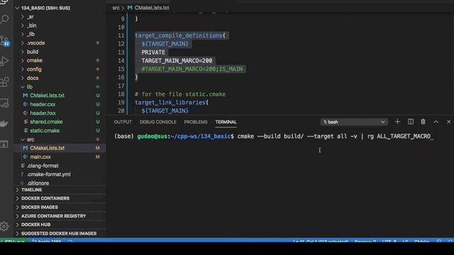 Hello, COMPILE_DEFINITIONS! How to specify preprocessor definitions through CMake "basic_134" смотреть онлайн